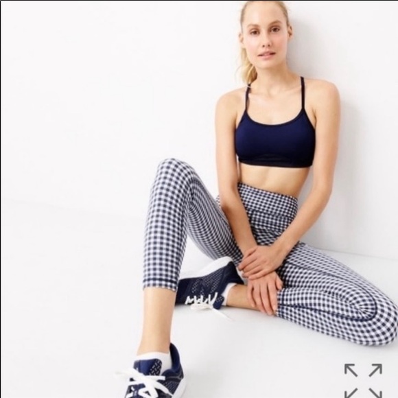 J Crew gingham puckered legging - Picture 1 of 4